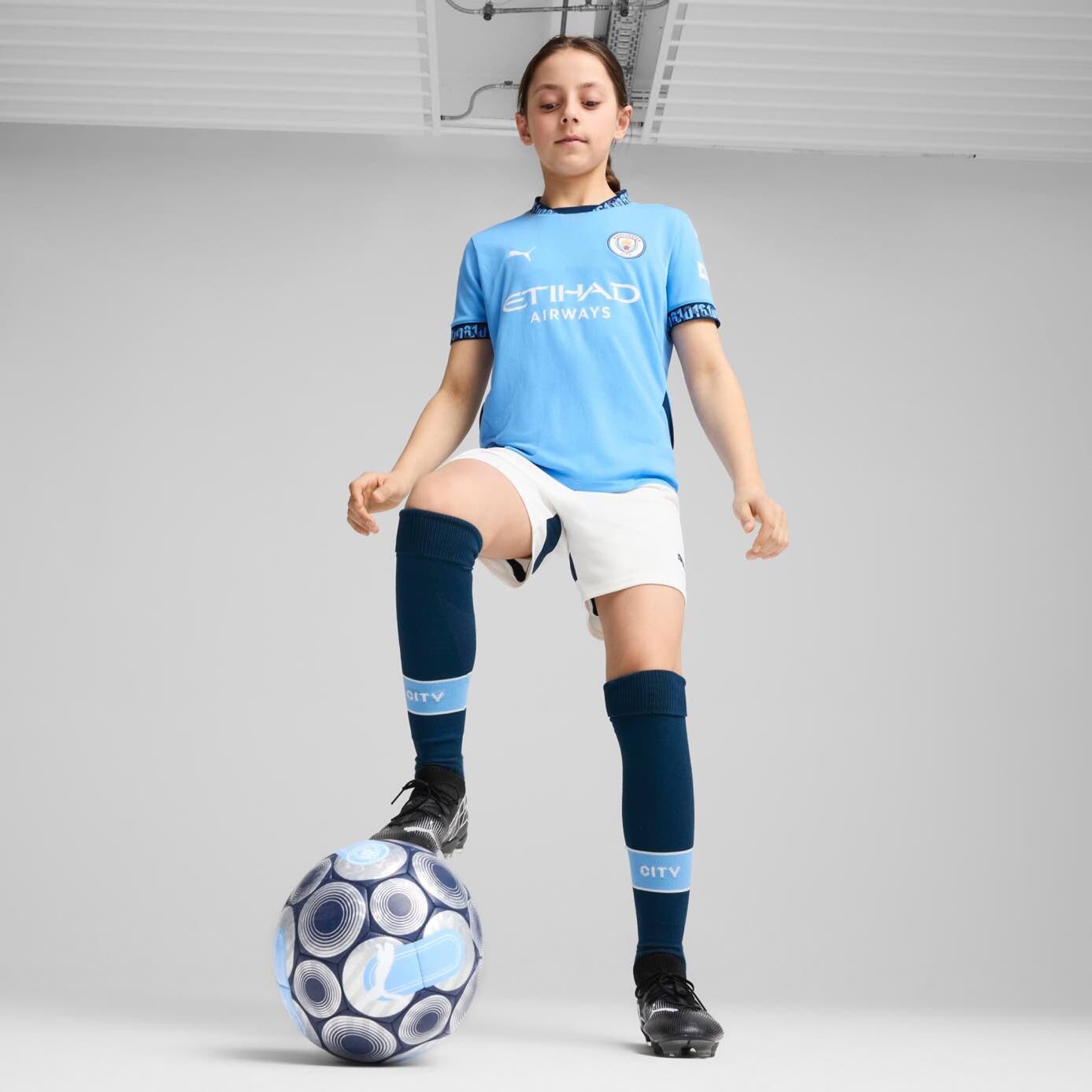 Manchester City 24/25 Home Jersey Jr. Licensed Jerseys Puma