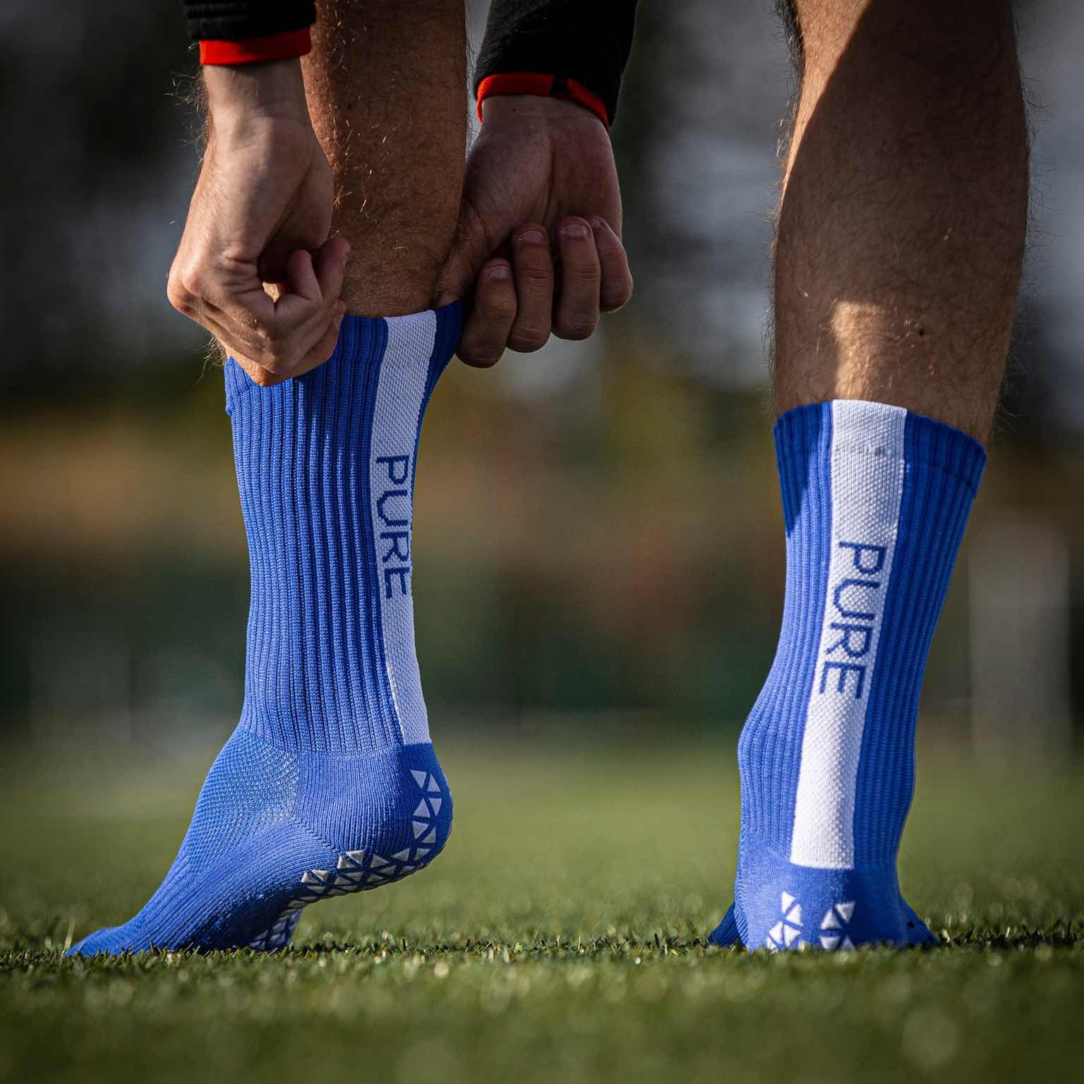 Pure Grip Socks Blue Grip Socks Pure