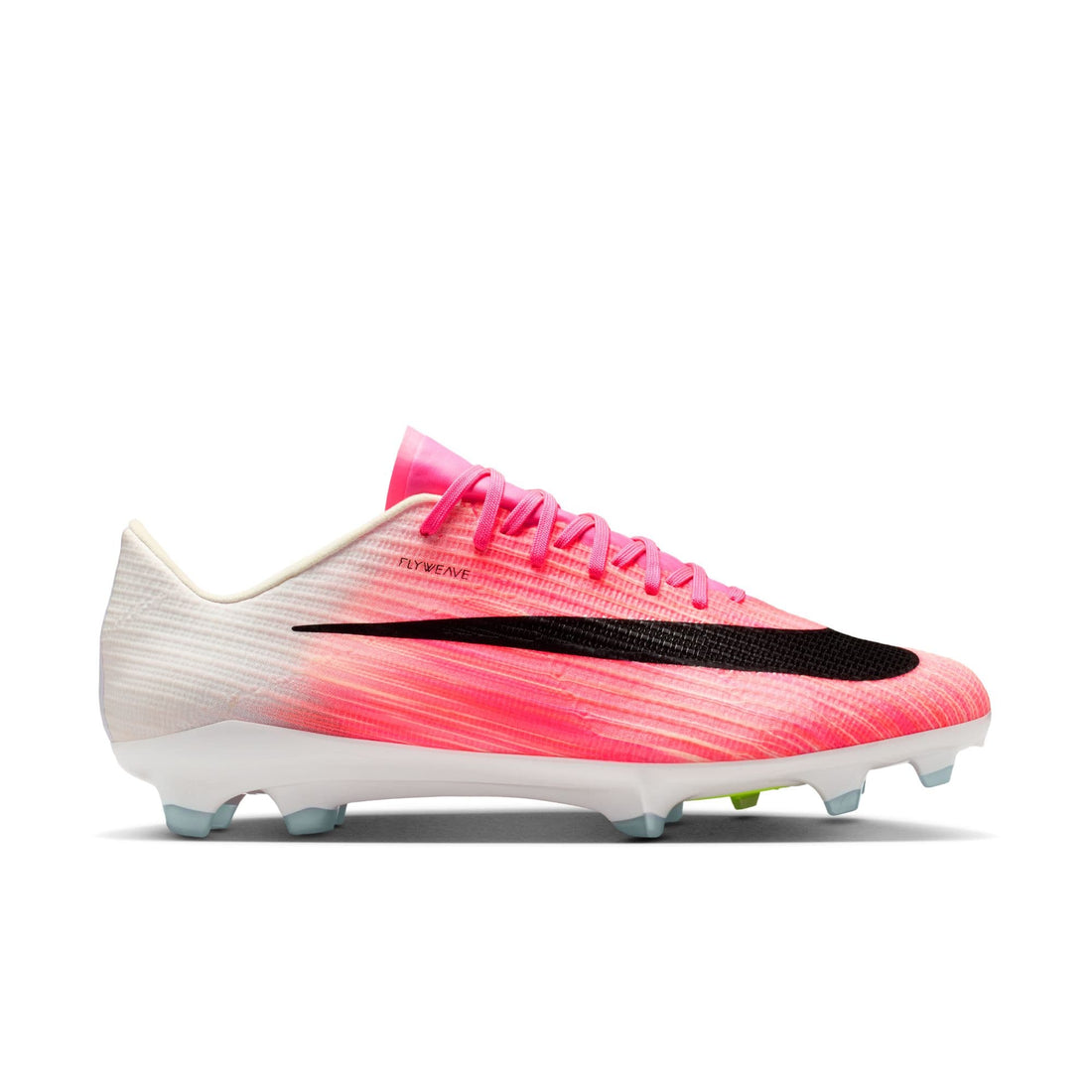 Nike Mercurial Superfly 11 Pro FG soccer cleats in pink and white side view