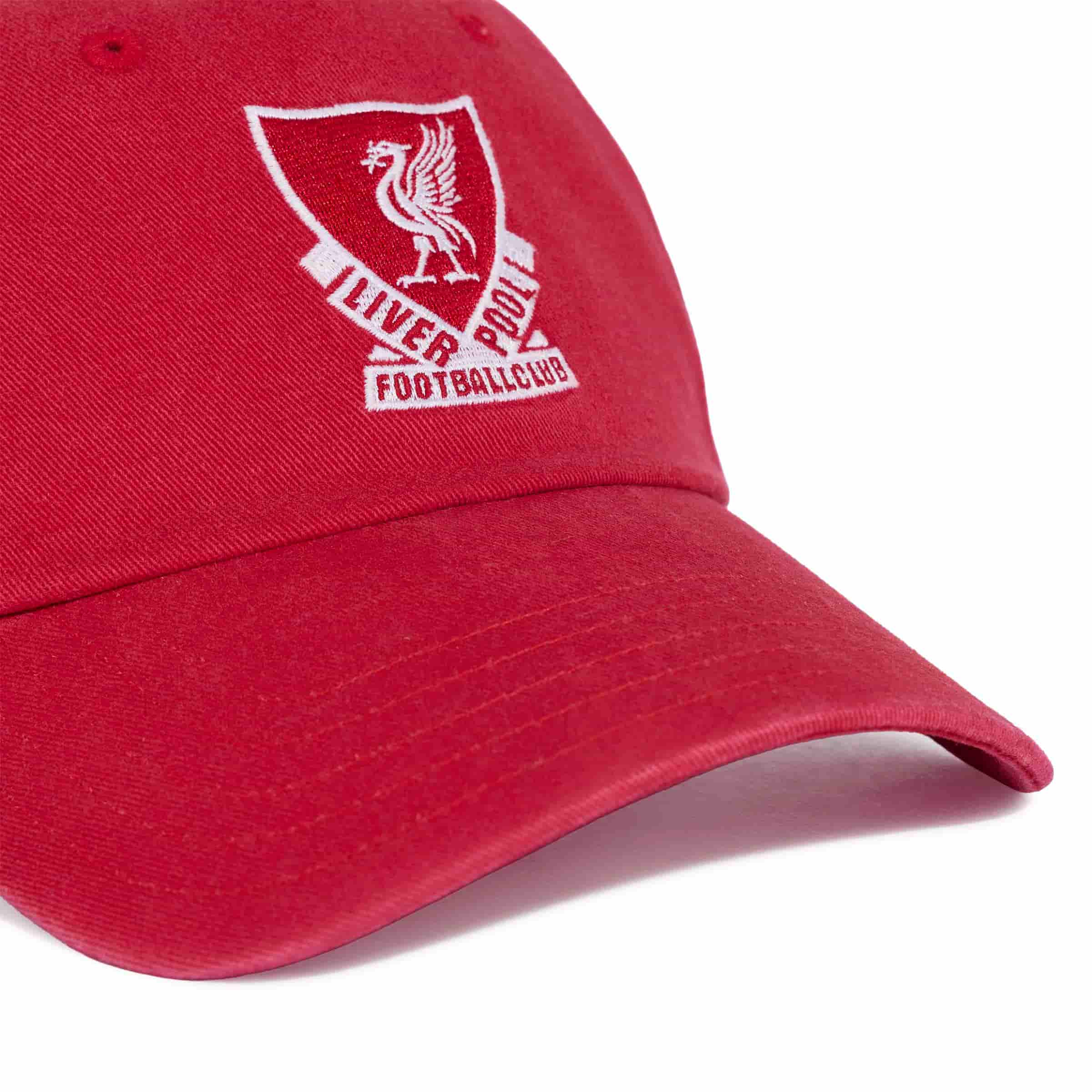 Liverpool FC Dad Cap in red with adjustable fit, adidas branding and official club crest