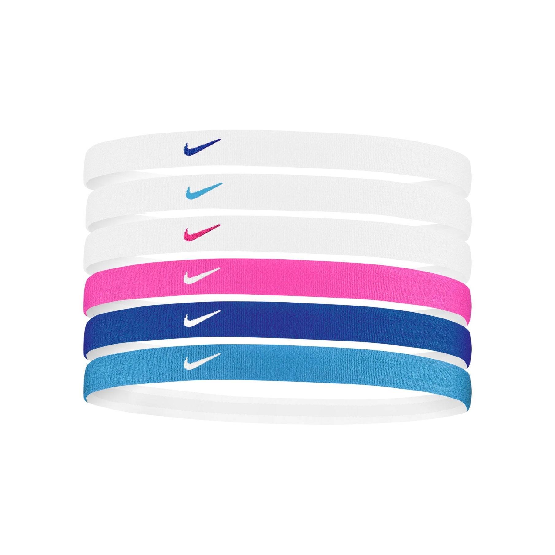 Nike Printed Headbands 6PK Headbands Nike White / Pink ONE SIZE