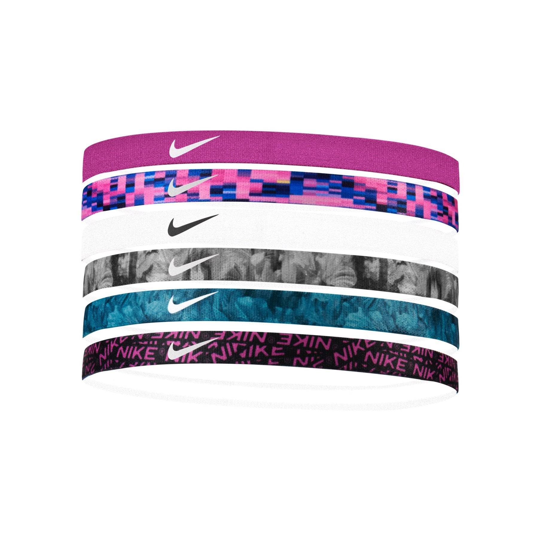 Nike Printed Headbands 6PK Headbands Nike Pink / White ONE SIZE