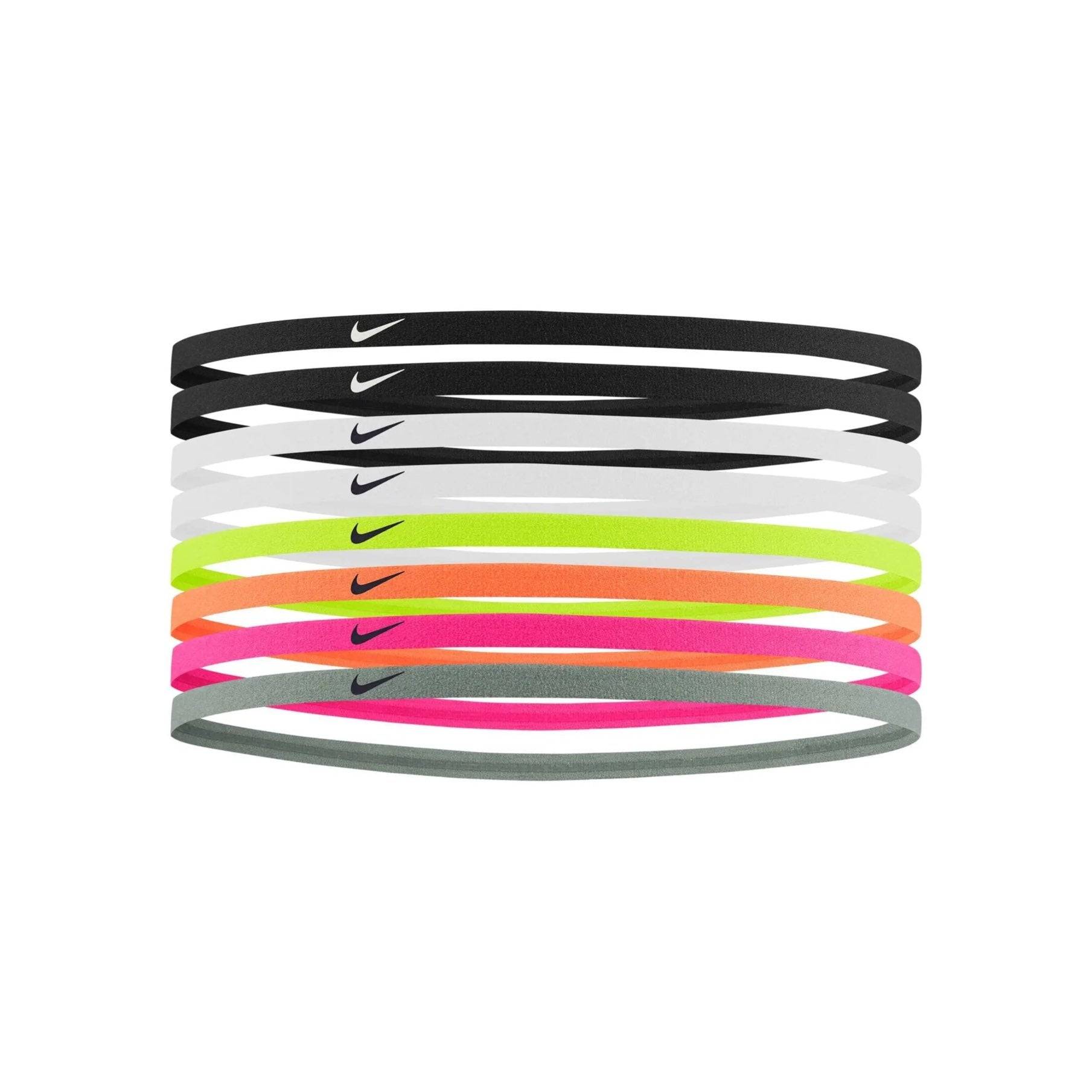Nike Skinny Hairbands 8 Pk Headbands Nike Black / White ONE SIZE