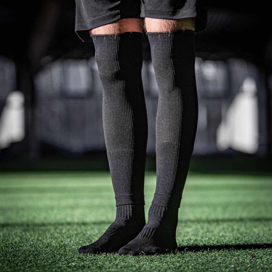 Pure Sleeves Long Black Soccer Sleeves Pure Black ONE SIZE