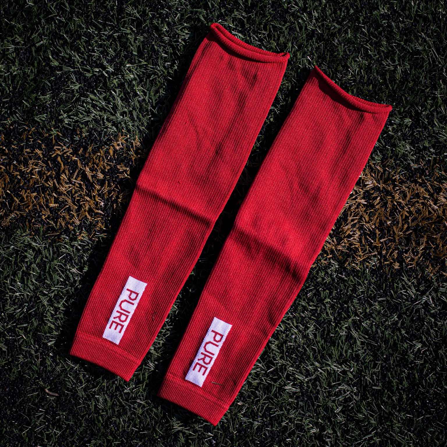Pure Sleeves Long Red Soccer Sleeves Pure