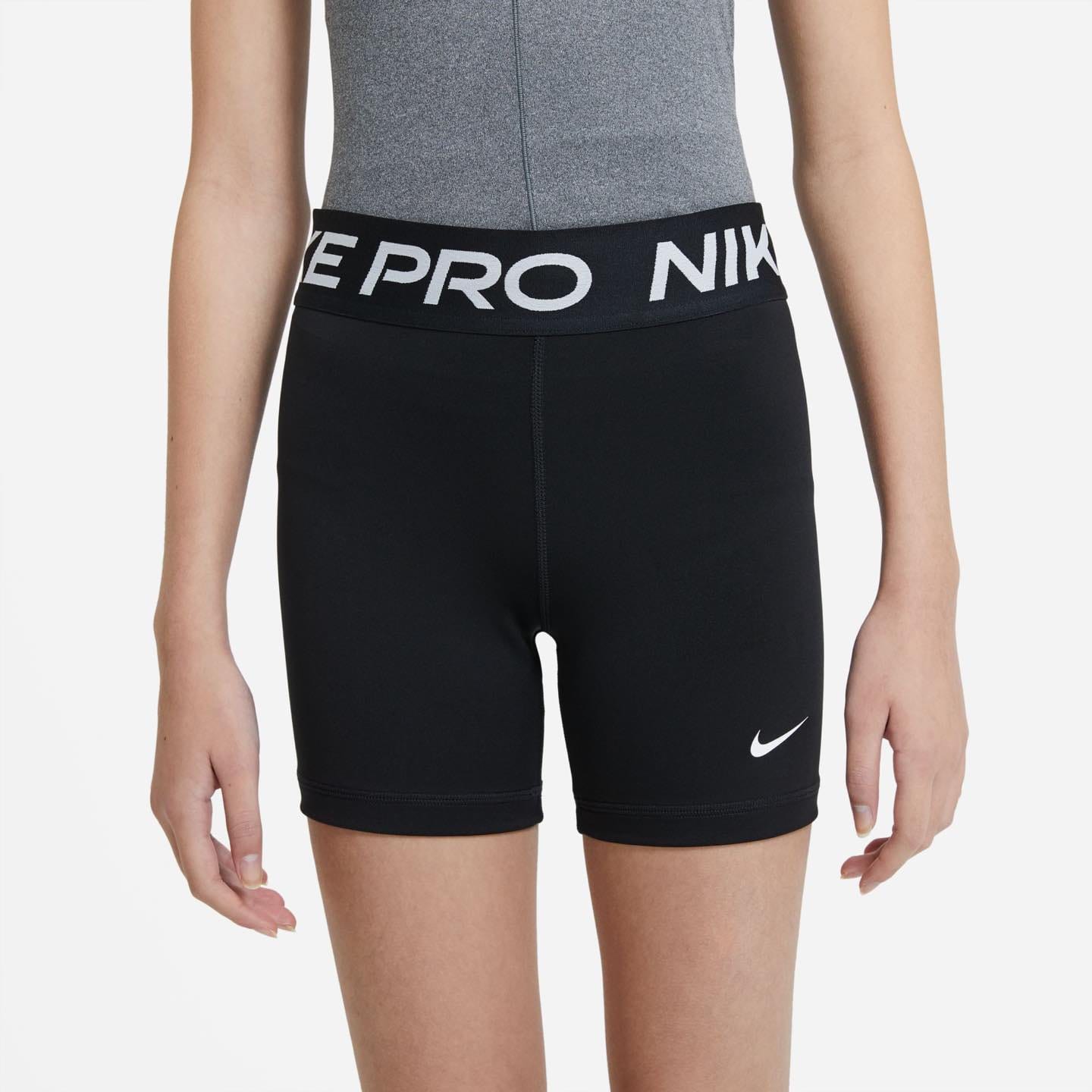 Nike Pro Older Girls Shorts 3" Training Shorts Nike Black YS