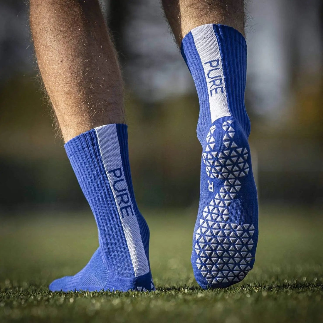 Pure Grip Socks Blue Grip Socks Pure Blue S