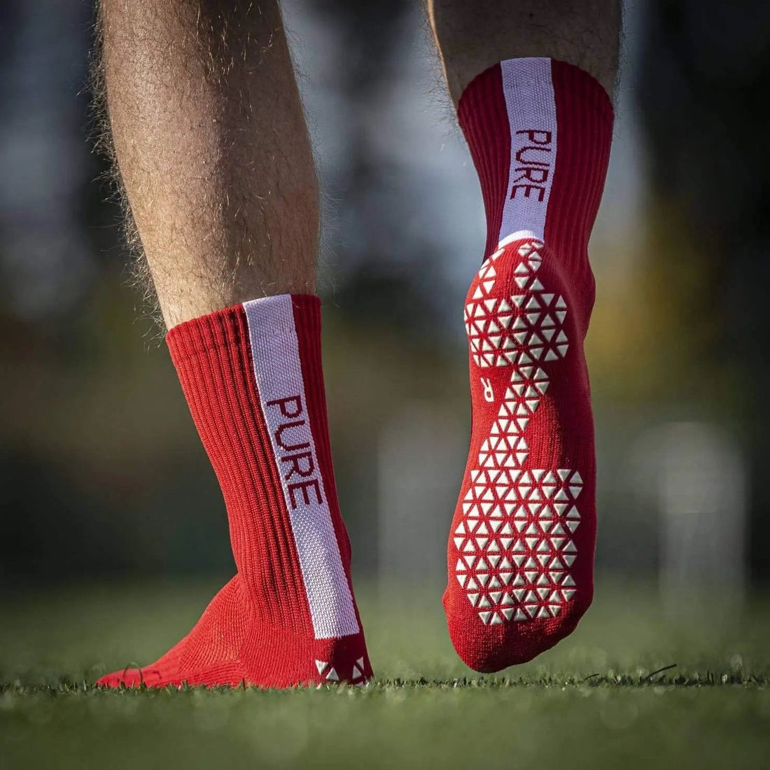 Pure Grip Socks Red Grip Socks Pure Red S