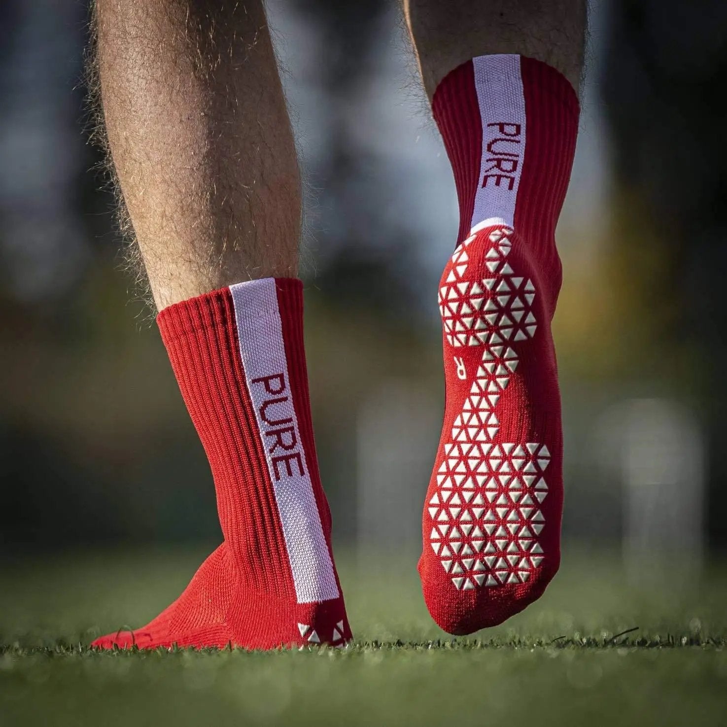 Pure Grip Socks Red Grip Socks Pure Red S
