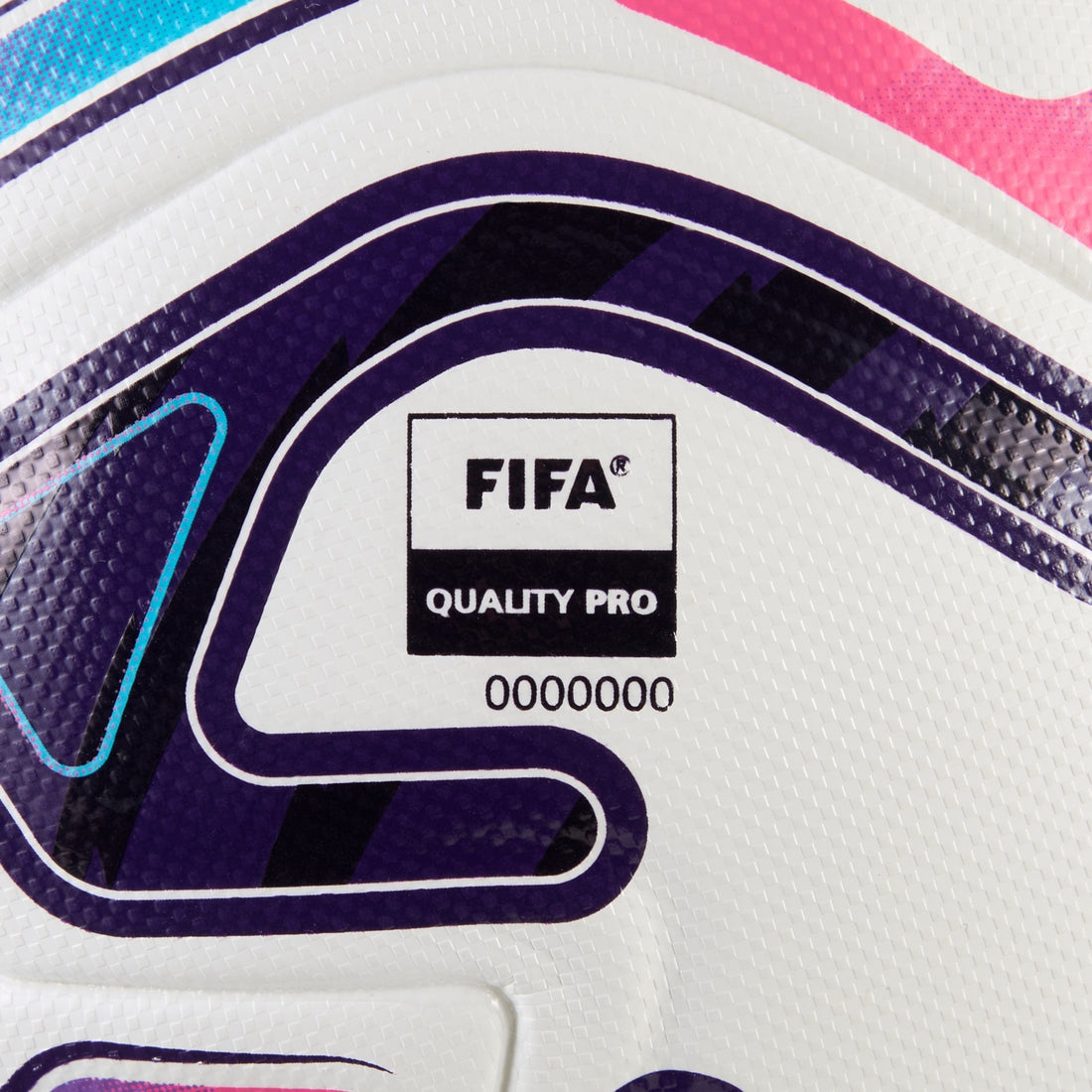 Close-up detail of PUMA Stellar Pro Premier League Reactivity soccer ball texture and graphics
