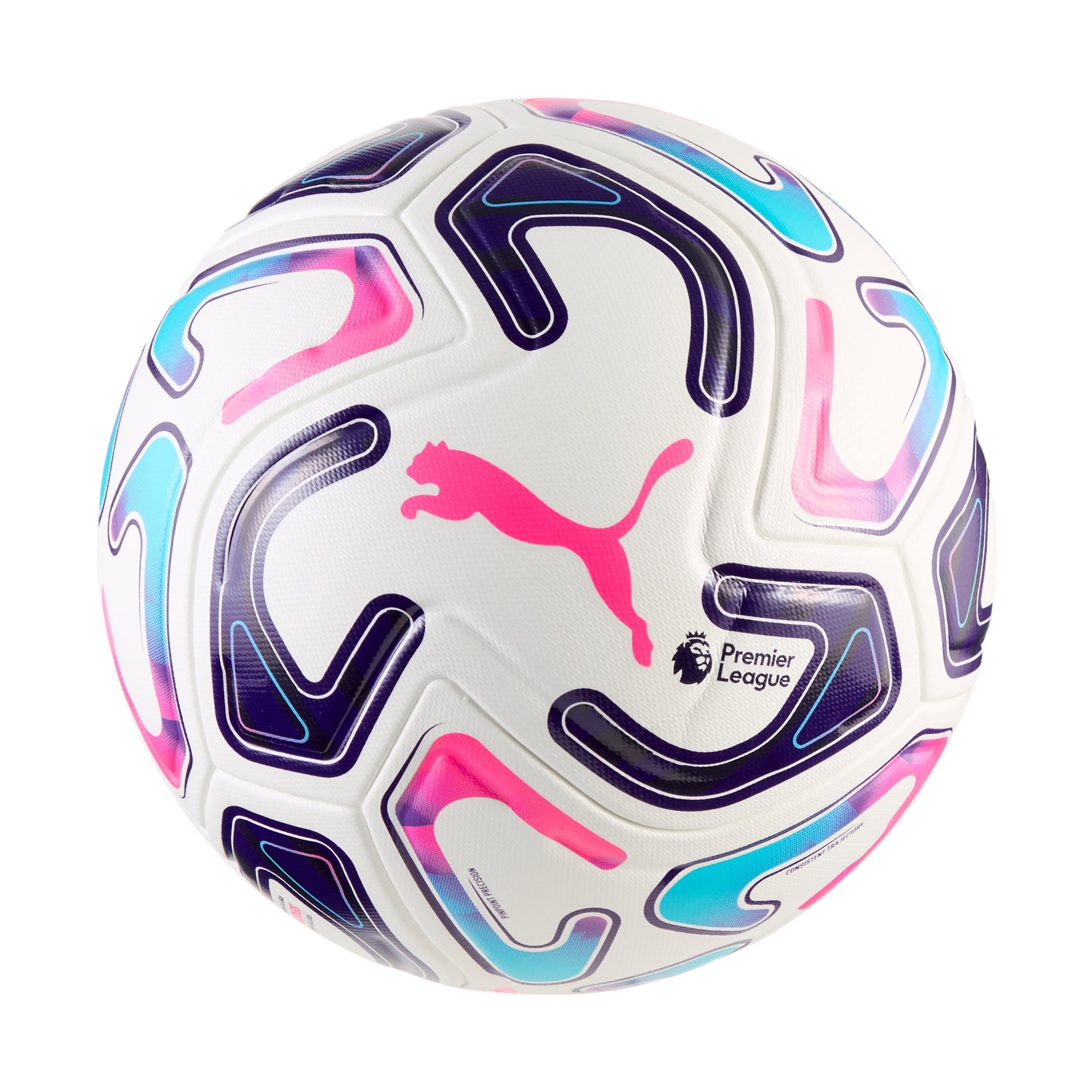Angled view of PUMA Stellar Match Premier League Reactivity FIFA Quality soccer ball