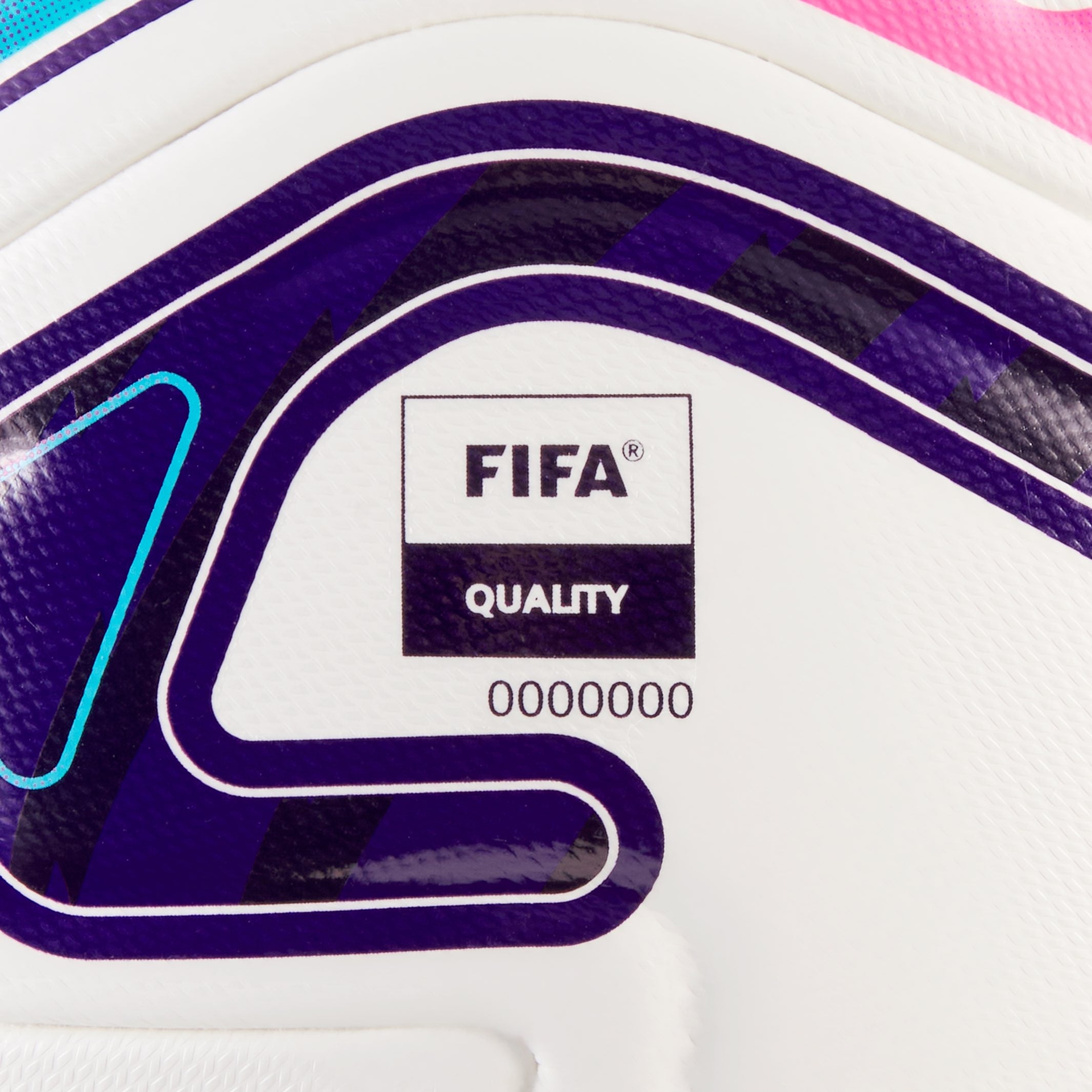 Detail view of PUMA Stellar Match Premier League Reactivity soccer ball graphics