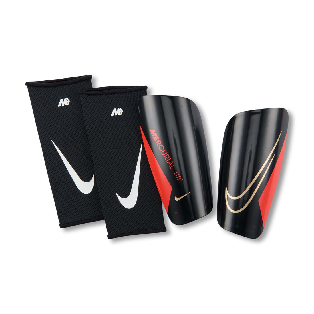 Nike Mercurial Lite Soccer Shin Guards Shin Guards Nike Black / Orange XS