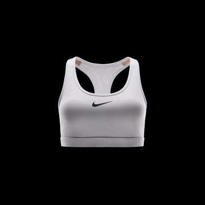 Nike Swoosh Medium Support Training Tops Nike White 2XS 