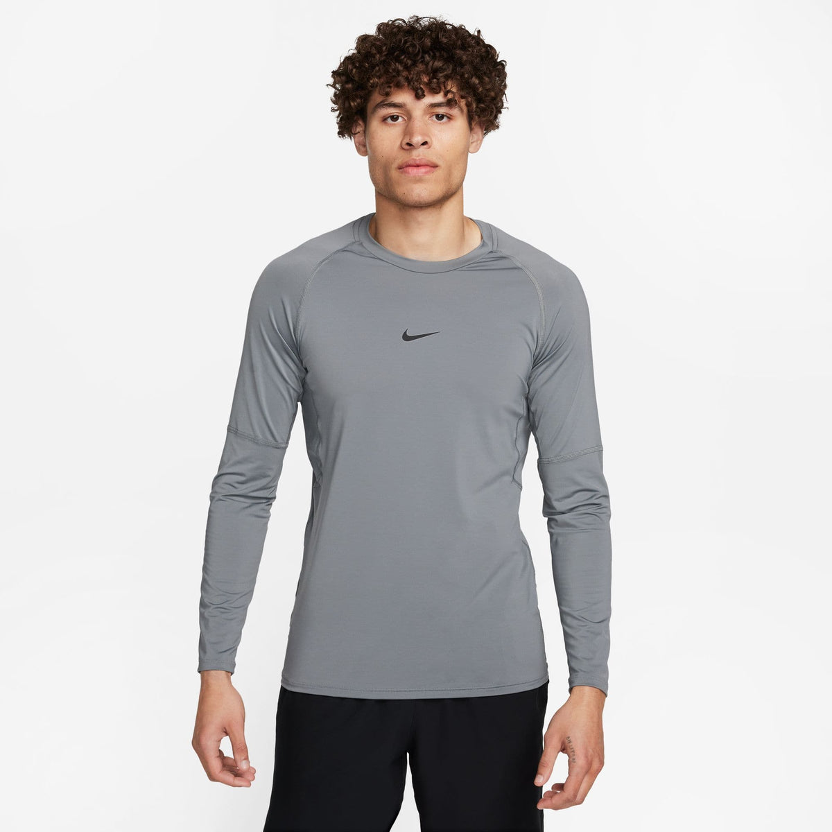Nike Pro Long Sleeve Training Top Training Tops Nike Grey 2XS 