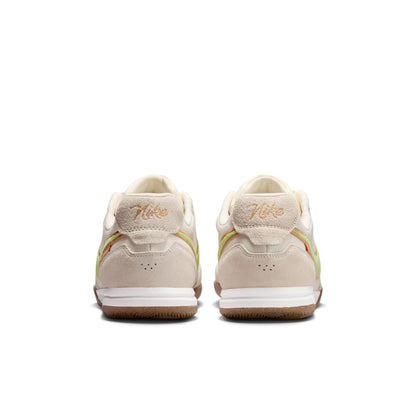 Nike Tiempo Streetgato PRM IC indoor soccer shoes in cream with lime green Swoosh