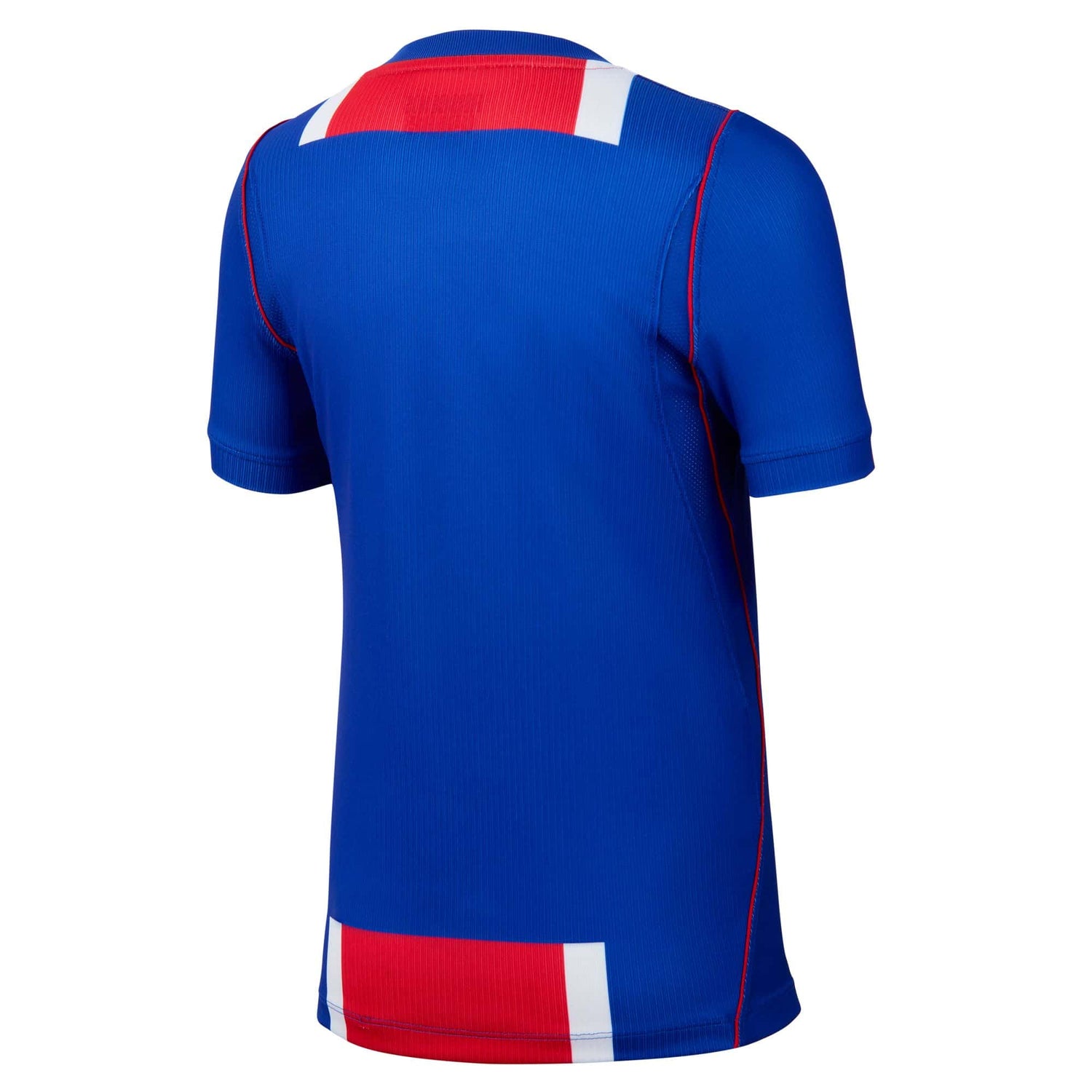 Paris Saint-Germain 2026/27 Stadium Home Jersey Youth in blue and red with woven PSG crest.