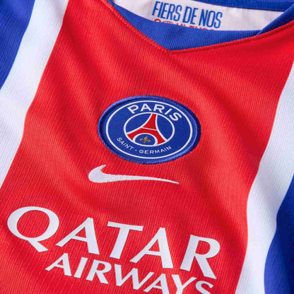 Paris Saint-Germain 2026/27 Stadium Home Jersey Youth in blue and red with woven PSG crest.
