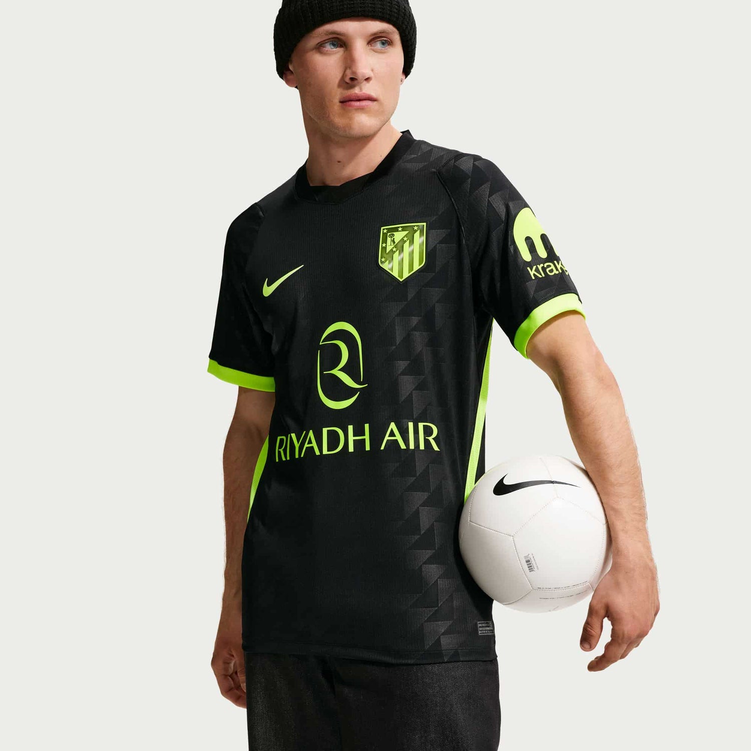Atlético Madrid 2026/27 Stadium Away Jersey Official Jerseys Nike Black S 