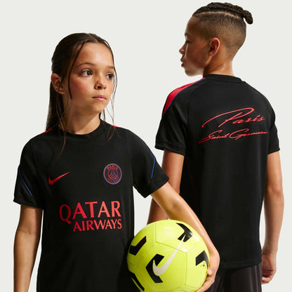 Paris Saint-Germain Strike Training Top Youth Training Tops Nike Black YXS 