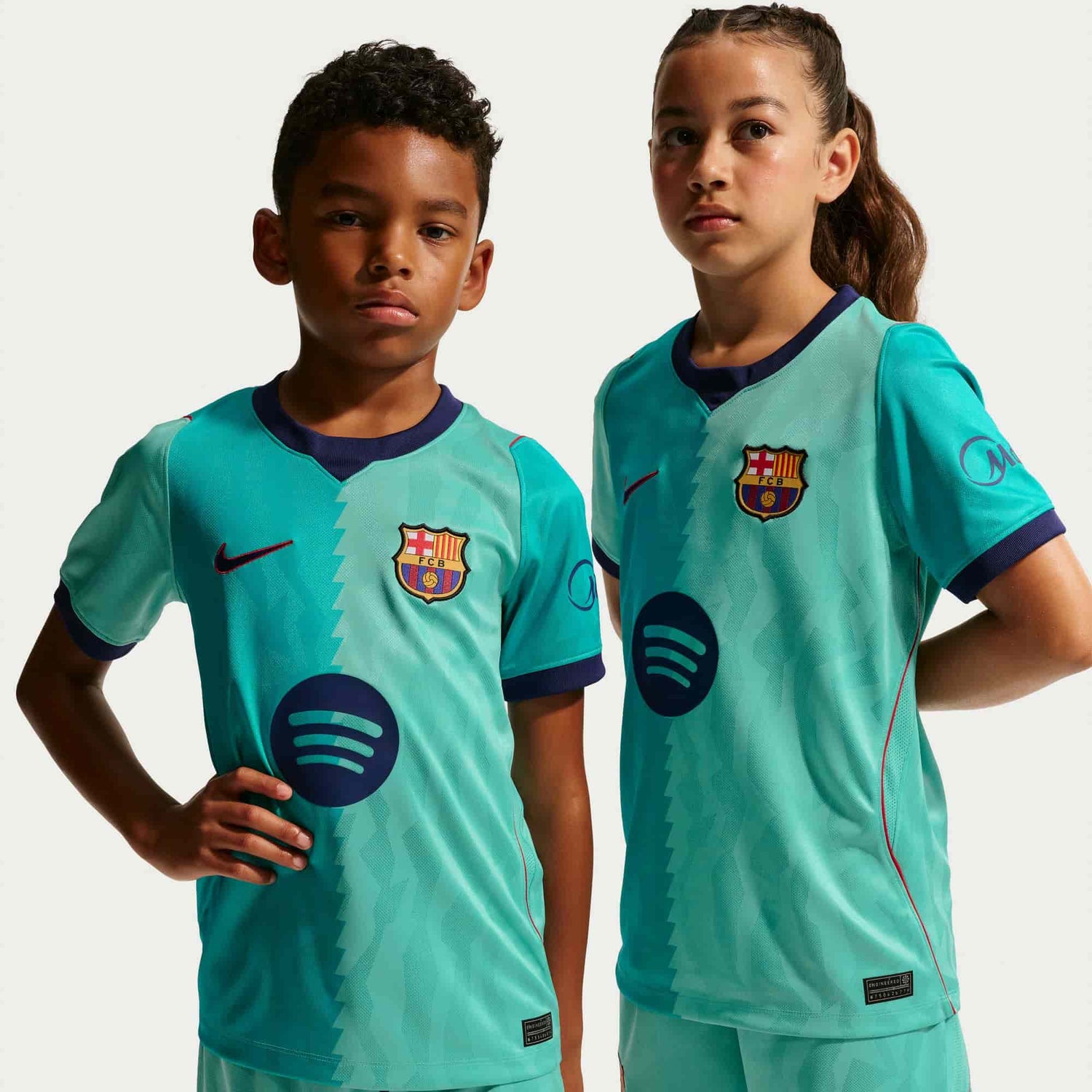 FC Barcelona 2026/27 Stadium Third Jersey Youth Official Jerseys Nike Green YXS 