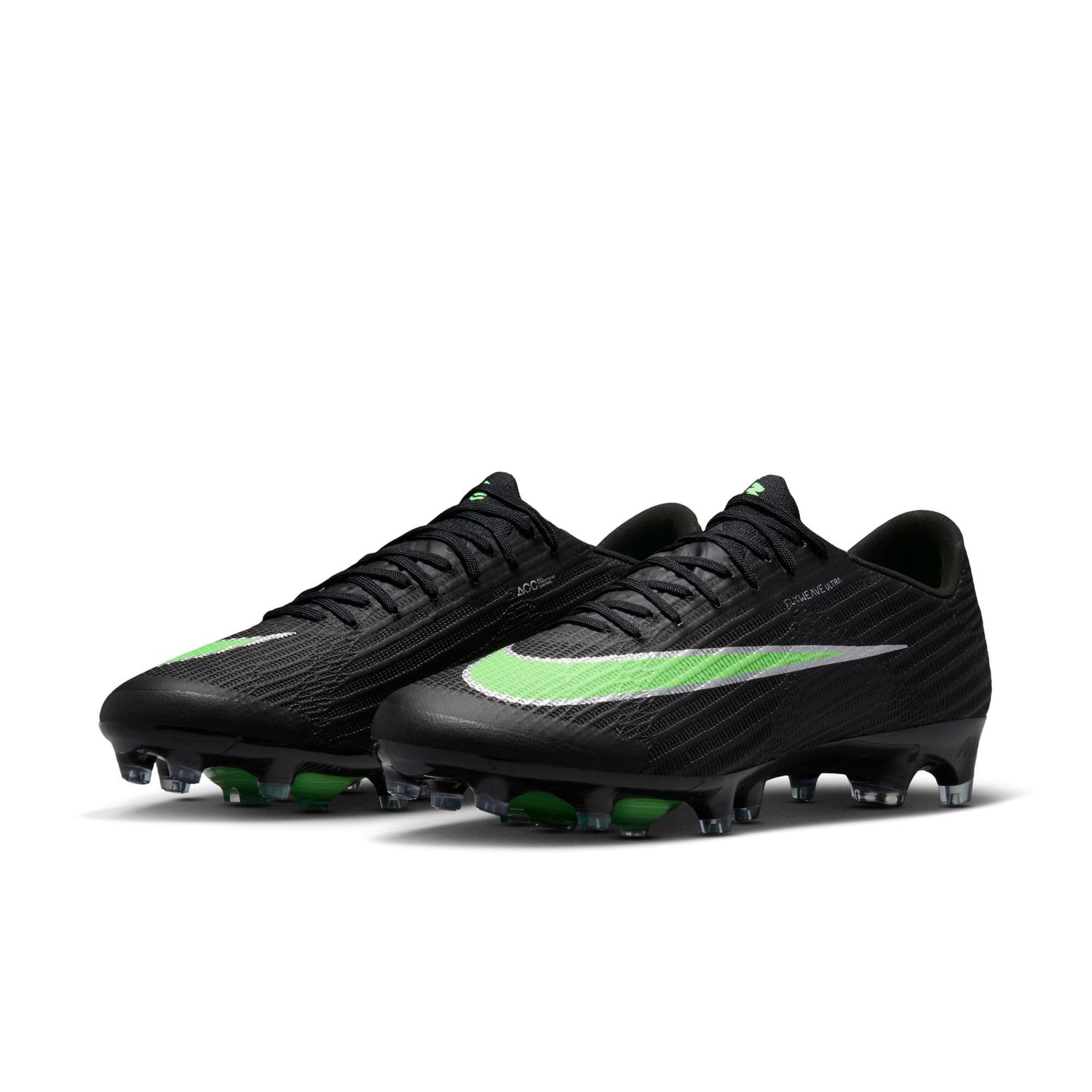 Nike Mercurial Vapor 17 Pro AG artificial-grass soccer cleats in black with green details