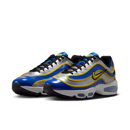 Nike Air Max Joga Bonito R9 men’s shoes in silver, blue and yellow inspired by Ronaldo Nazário’s iconic Mercurial R9