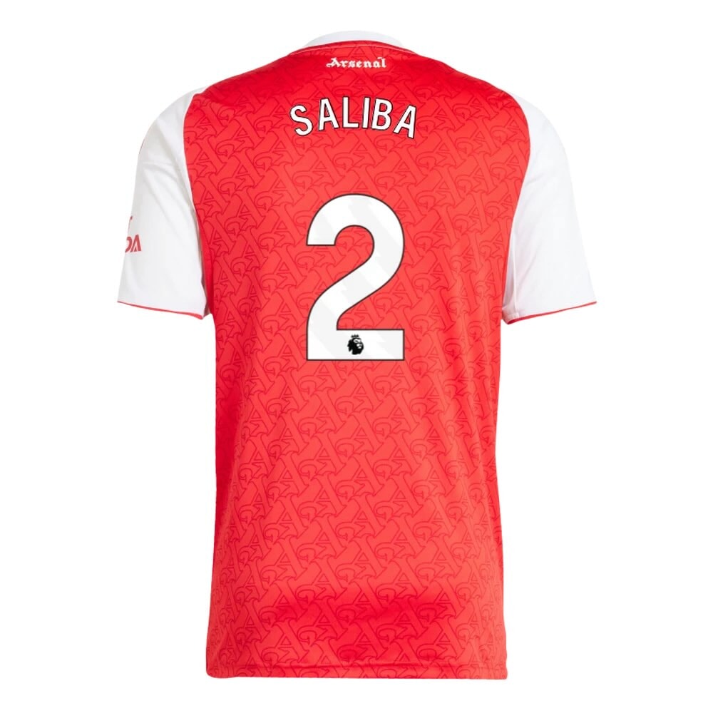 Arsenal 25/26 Home Jersey Saliba Official Jerseys adidas Red S