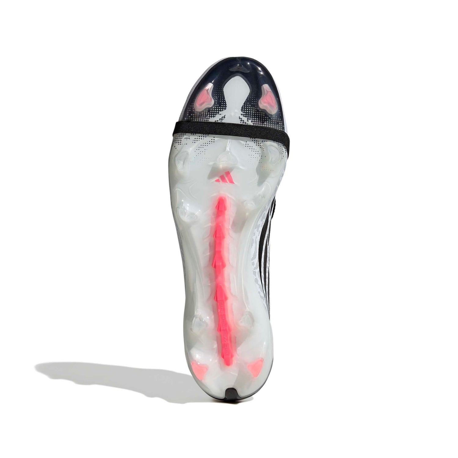 adidas Predator Pro Fold-Over Tongue FG soccer cleats in white, pink and black with firm-ground studded outsole