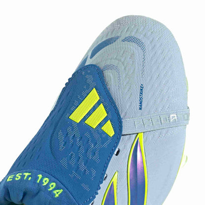 adidas Predator Elite Fold-Over Tongue FG upper texture detail white blue yellow