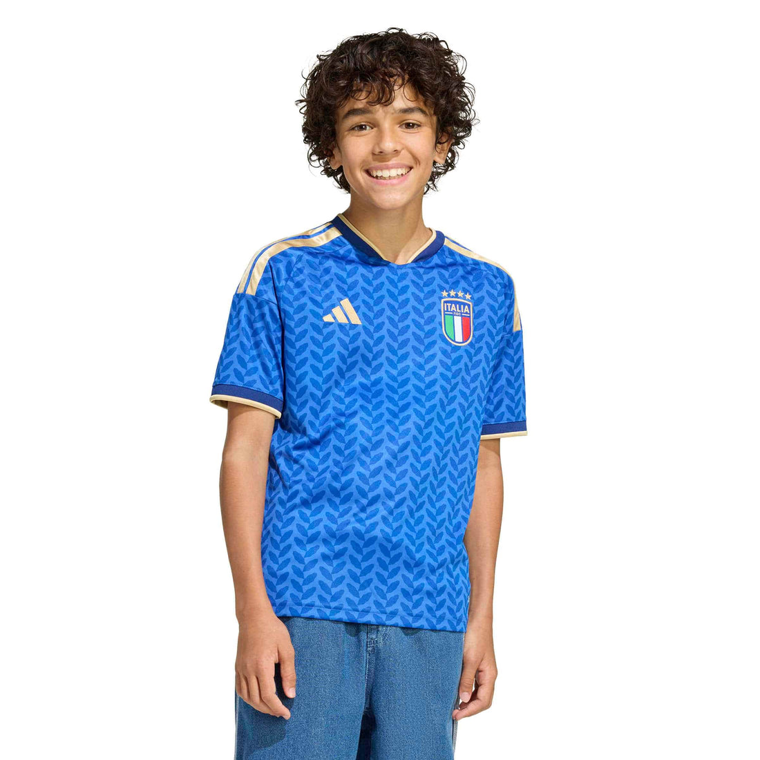 Italy 26 Home Jersey Jr. Official Jerseys adidas Blue YXS 