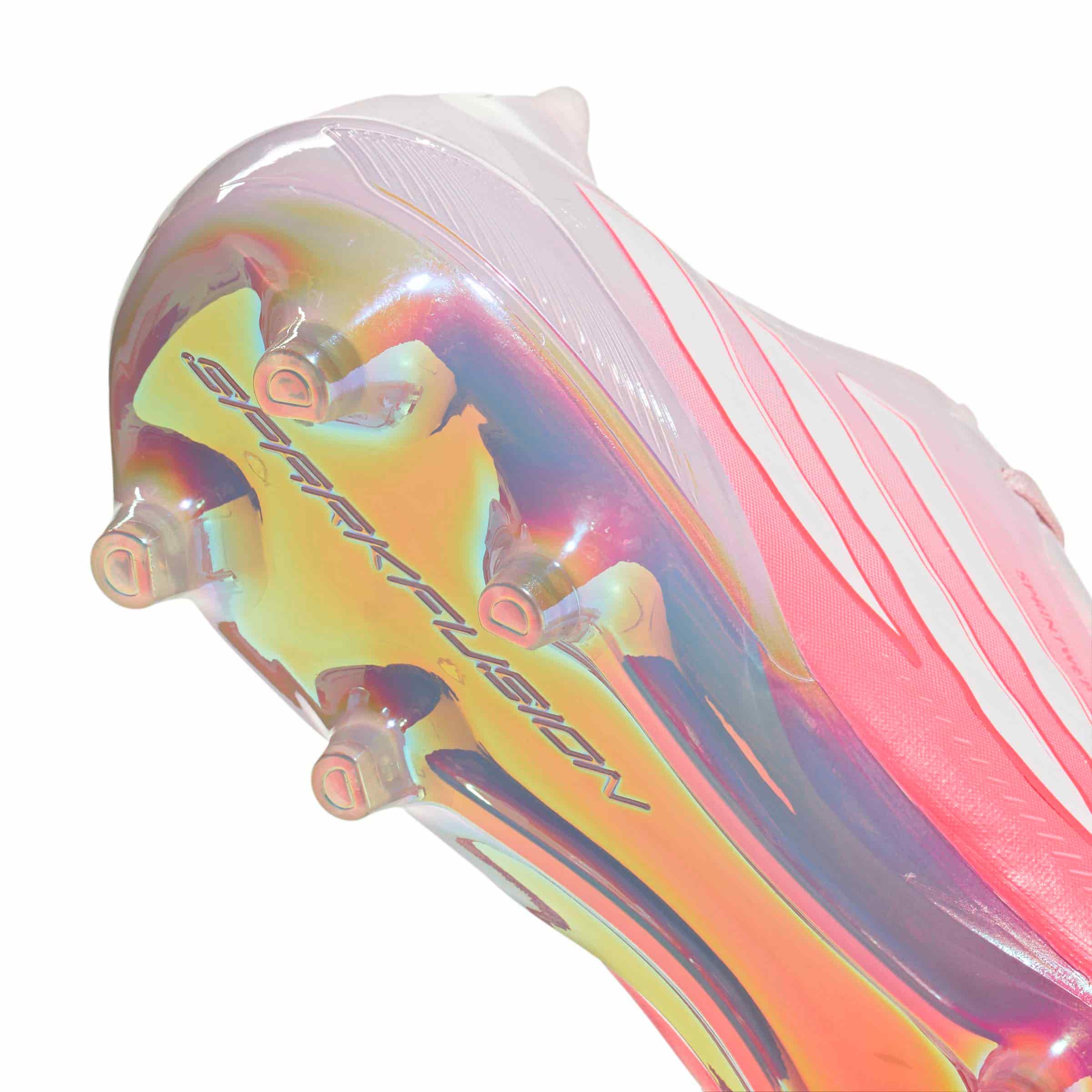adidas F50 SPARKFUSION Elite FG/AG soccer cleats in pink and white