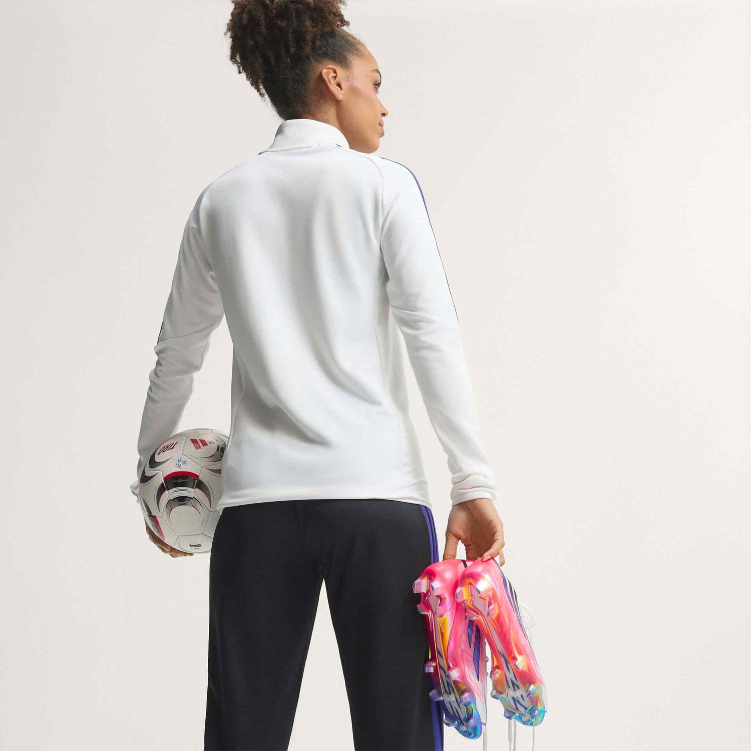 adidas F50 Hyperfast Elite FG soccer cleat in silver, navy and pink with firm-ground outsole
