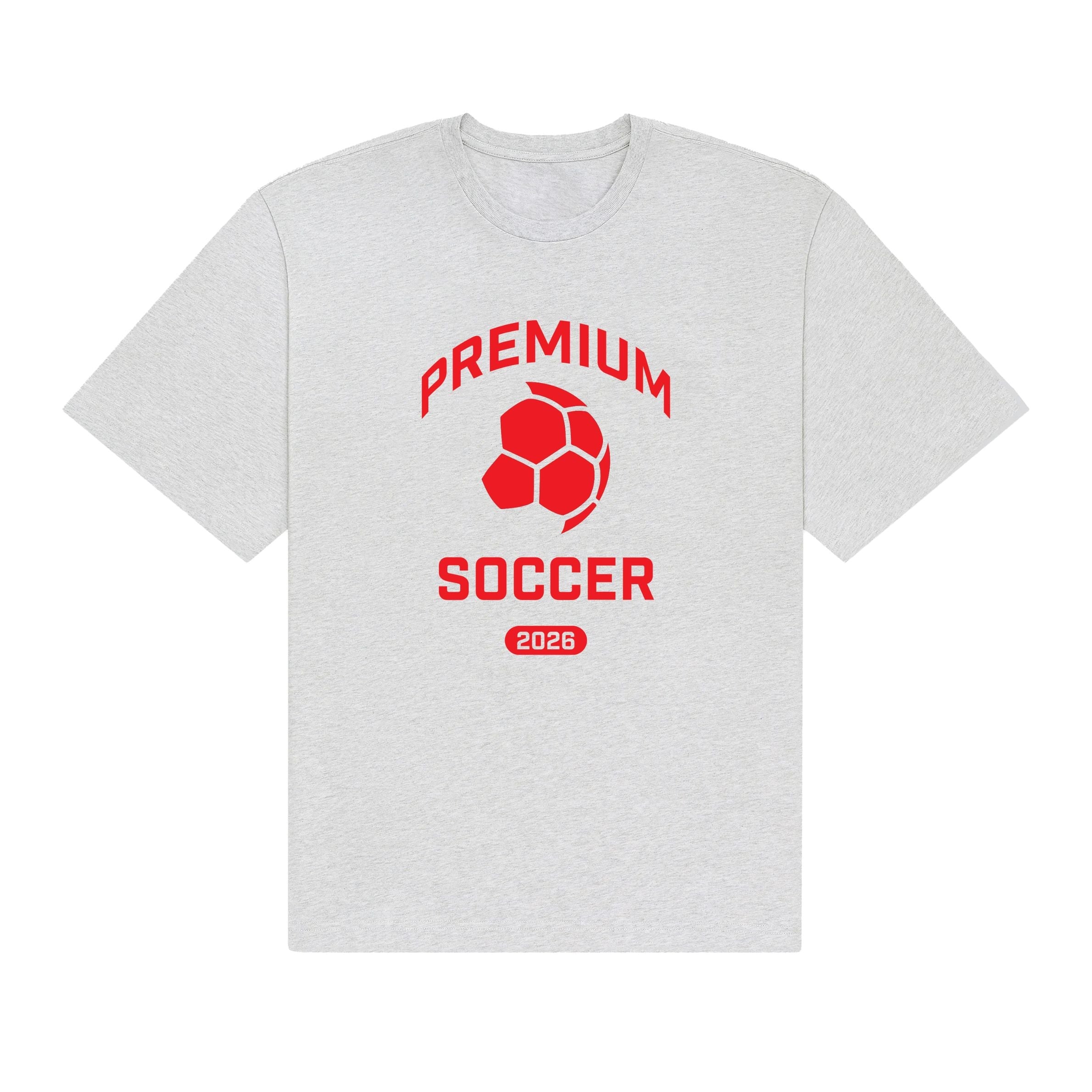 Premium Soccer Varsity T-Shirt Lifestyle Wear Premium Soccer Grey XS 